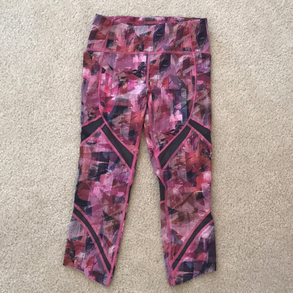 Lululemon pink patterned leggings